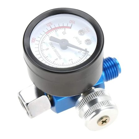 Trykkregulator Kompressor, Lufttrykkregulator Regulator 1/4 Sprøytepistol Lufttrykkregulator Trykkmåler Pneumatisk Verktøy Tilbehør