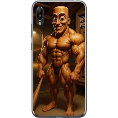 Kompatibelt Mobildeksel til Huawei Y6 Pro (2019) Italiensk Brainrot träfigur
