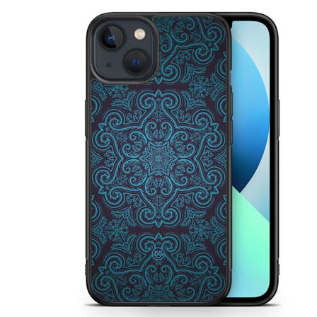 Bjornberry Skal iPhone 13 Mini - Blå Retromönster