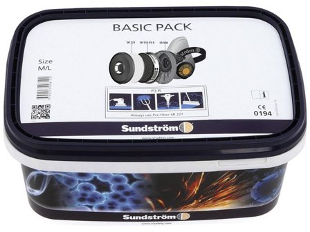 Sundström Halvmask Basic Pack SR 900 M - Lyreco - Skyddsutrustning - Andningsskydd - Halvmasker med filter