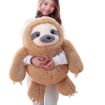 Winsterch Stor Dovendyr Plyslegetøj, Udstoppede Dyr Dukke, Fødselsdagsgave, Blød Dovendyr Udstoppede Dyr (Brun, 27,5 tommer)