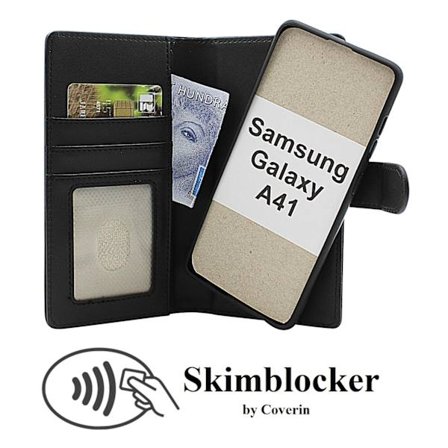 Skimblocker Samsung Galaxy A41 Magnet Plånboksfodral