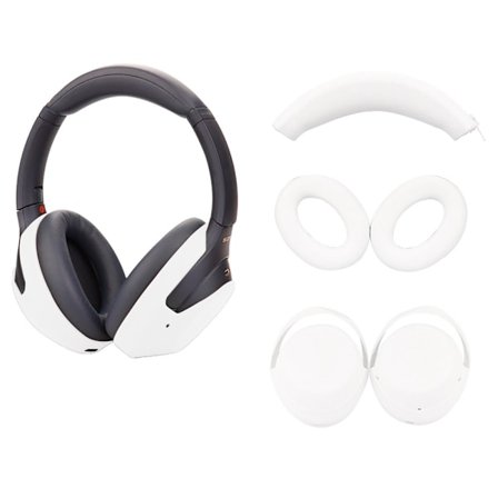 Sony WH-1000XM3 / WH-1000XM4 Silikoni kotelosarja, jossa on kuulokekotelo, jossa on kuulokkeiden suojapäällykset - Valkoinen
