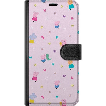 Yhteensopiva Lompakkokotelo OnePlus Nord CE 2 Lite 5G Äiti Porsas vauvan rakastava Peppa Pig -kuvitus pehmeissä väreissä lapsiaiheisiin
