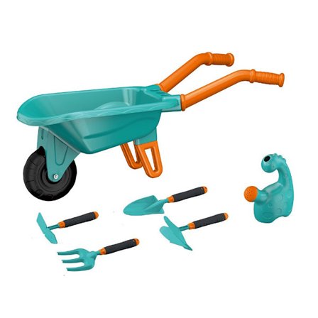 Havearbejde sæt med trillebør - Med skovl, rive og arbejds handske