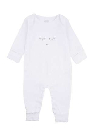 Livly Coverall - Sleeping Cutie Sovplagg Unisex Vit 50