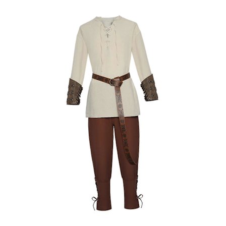 4 stk. middelalderkostyme for menn, middelalderkostyme for maskerade pendling teater