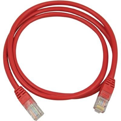 Deltaco UTP Cat.5e patch cable 1m, red