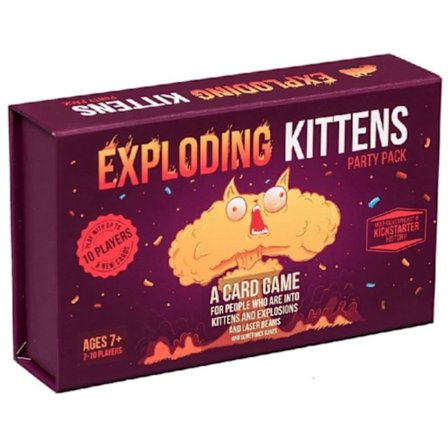 Exploding Kittens Party Pack Kortspill - 2-10 Spillere Dobbel Kortmengde, Lett å Lære Familie- og Voksenspillkveld Essensielt for Store Grupper