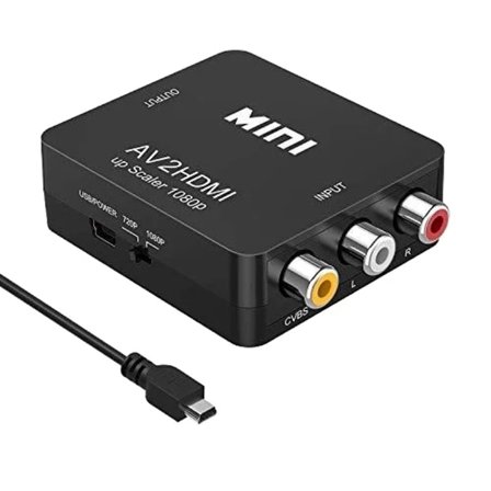 RCA AV til HDMI Konverter/Adapter 1080P Universal Svart