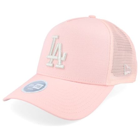 New Era - MLB Rosa trucker Keps - Los Angeles Dodgers Womens Metallic Pink Trucker @ Hatstore