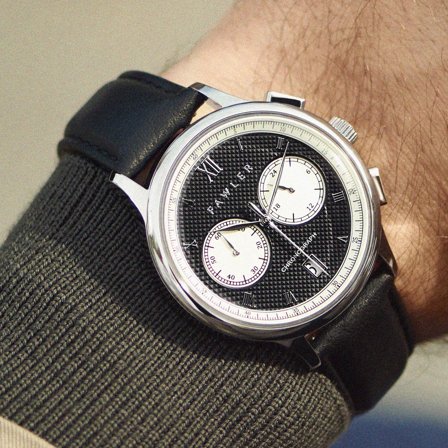 Cicero | Montre chronographe vintage noire pour hommes - Montres bracelet