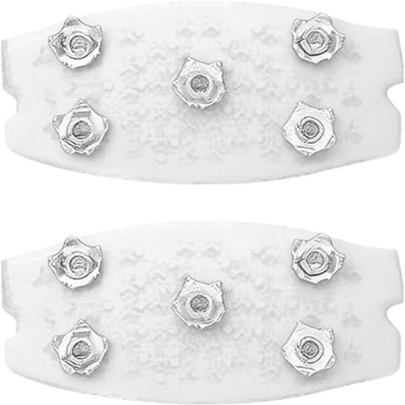 Isbrodder - Sklisikre vandringskramper, lette is-skogripere med slitesterke pigger, utendørs gåing, fjellklatring, vinter A