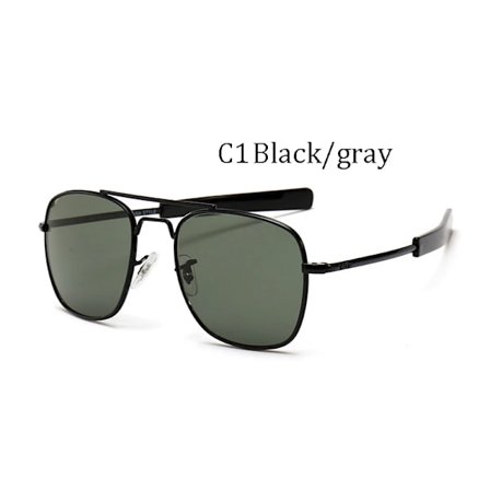 2021 Nya Mode Pilot Solglasögon Herr Märkes Designer Amerikansk Armé Militär Optisk AO Solglasögon Oculos de sol