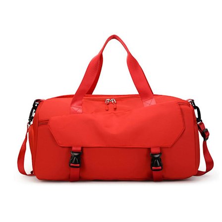 Liten treningsbag, sportsreiser, duffelbagger, weekender, overnattingsbag med våtlomme og skorom