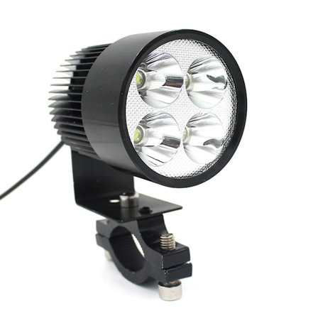12v-85v 20w motorcykel elektrisk cykel LED strålkastare biltillbehör (svart) svart)