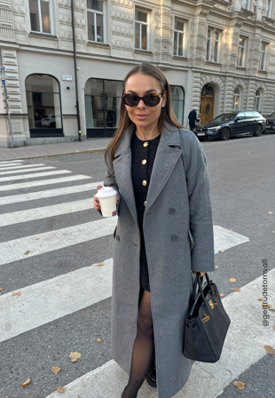 BUBBLEROOM - Raglan Sleeve Wool Blend Coat - S