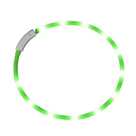 Oppladbart lysende halsbånd LED hundehalsbånd, 360-graders synlighet Silikonrørmateriale Justerbar lengde Lysende halsbånd for kjæledyrs sikkerhet og 