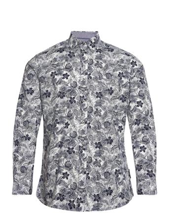 Prem Floral Skjorte Business Marineblå French Connection*Betinget Tilbud