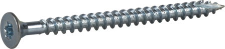 ESSVE 123189 Träskruv 5 mm Ø, TX25, helgängad, försänkt, FZB 70 mm, 100-pack, Infästning