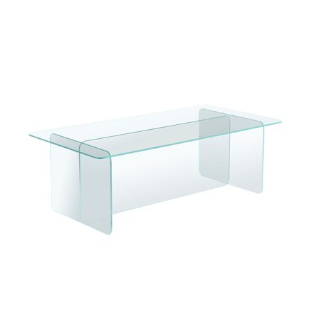 Vetro Couchtisch, Glas | 120x60x40cm, Klar, Modernes Design, minimalistischer Stil für Ihr Wohnzimmer, zeitlose Eleganz, rechteckige Form