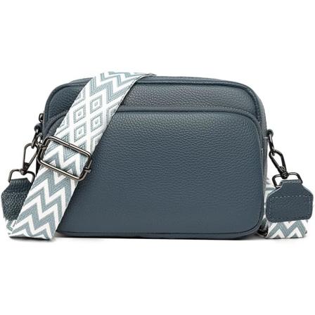 Crossbody-vesker for kvinner - Lærhåndvesker og skuldertasker med justerbar bred rem Kamera Cross Body Bag for damer jenter Reise daglig bruk