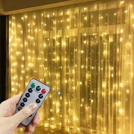 Joulu USB LED -verhovalosarja Festoon LED -valot Jouluvalojen koristeet 2024 Juhla- ja h koristevaloverho (FMY) Warm White 3x2M
