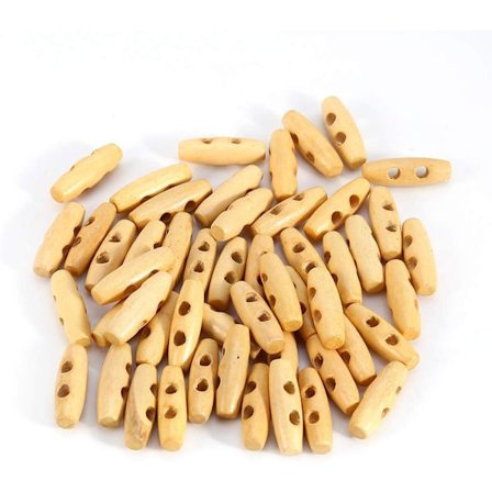 50 kpl puunappia takkiin, 2 reikää, puukieppitappia ompeluun