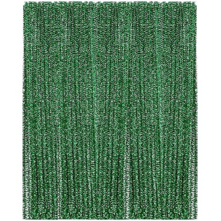 100 st glittergröna piprensare Chenille-stjälk för gör-det-själv-hantverk, konst, bröllop, hem, fest, semesterdekoration 6 mm x 12 tum (glittergrön)