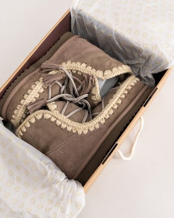 MOU Eskimo 18 scoubidoo lace Szary Buty Dziewczyna - Kids Brand Store