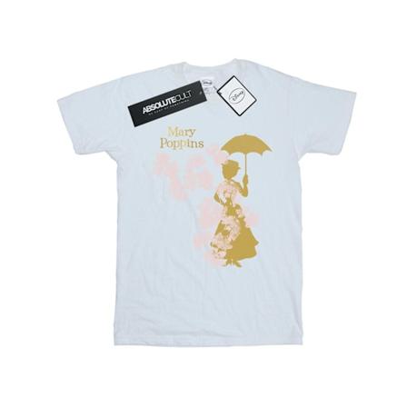 Disney Herr Mary Poppins Blommig Silhuett T-shirt 3XL Vit White 3XL