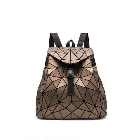 Ryggsäck Dam Diamantrutig Ryggsäck Vikbar Studentryggsäck Brun