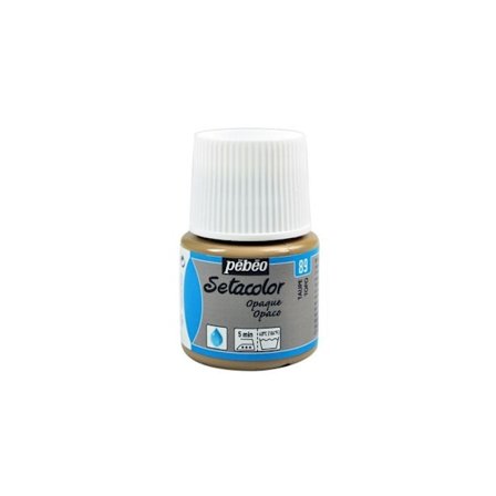 Tygfärg - PéBéo - Setacolor opak - Färg taupe - Flaska 45 ml - Blandet