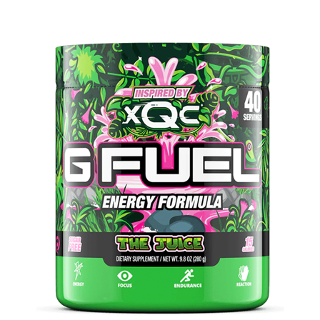 Gaming GFUEL G Fuel Energy Formula Energidrikpulver 40 portioner, The Juice - Bodyman.dk