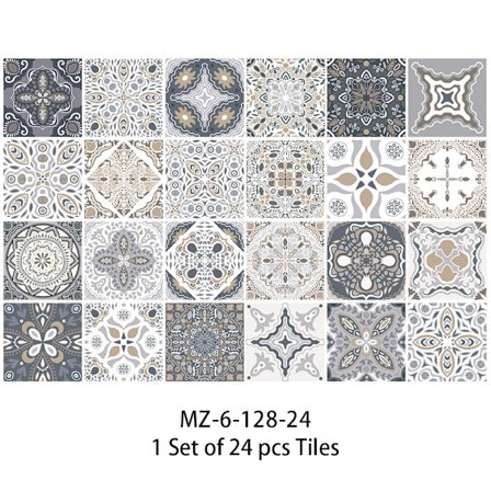 24 stk. 15x15cm badeværelse og køkken flise klistermærker vandtæt P