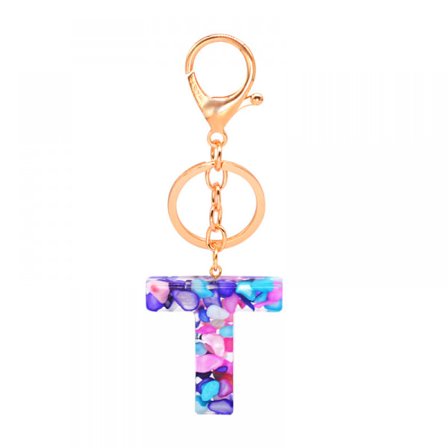 1PCS Nyckelring Flerfärgad Bokstav A - Z Initial Bokstav Harts K