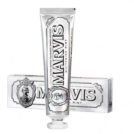 85 ml Marvis Whitening Tandkräm Fräschar upp andedräkten och rengör munnen (Silver)