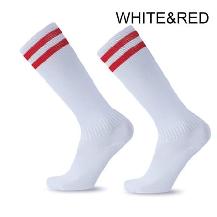Fotballsokker Sportssokker HVIT&RØD white&red