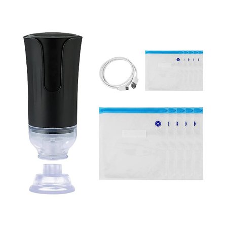 Elektrisk håndholdt vakuumforsegler & gjenbrukbare vakuummatbeholdere, Mini vakuumpumpe, Bærbar liten