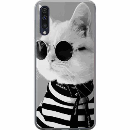 Samsung Galaxy A50 Mjukt Skal - Fancy Cat