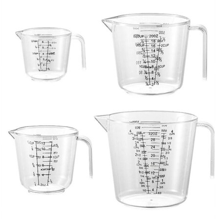 4 slitesterke målesett for kjøkkenbruk