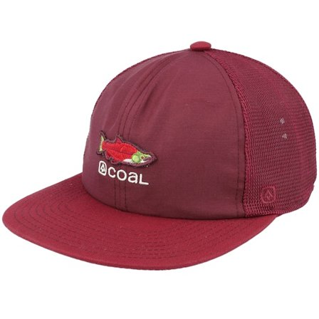 Coal - Červená trucker Kšiltovka - The Zephyr Low Profile Dark Red Trucker @ Hatstore