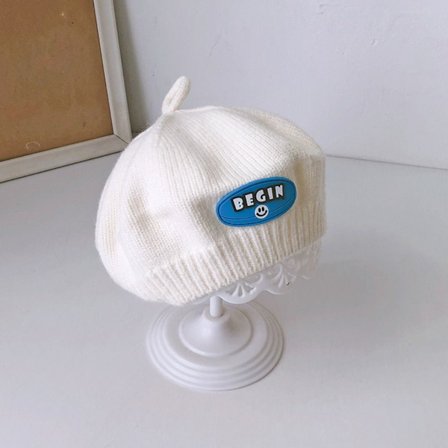 Baby Beret Hat Barn Berets HVIT