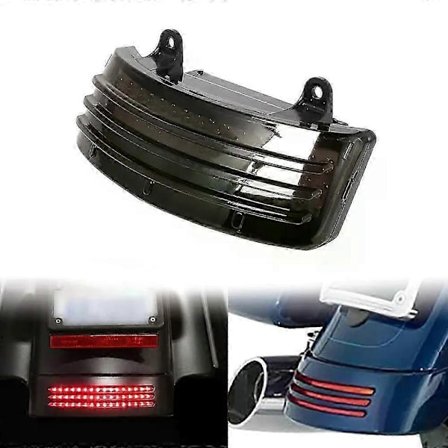 Motorcykel LED Tri-Bar Bagskærm Baglygte Blinklys Bremselygte Kompatibel med Harley Touring Street Glide Road Glide FLHX FLTRX-Perfet