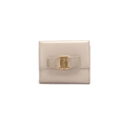 Salvatore Ferragamo Pre-owned, Pre-owned Leather wallets Grijs, Dames, Maat:ONE Size