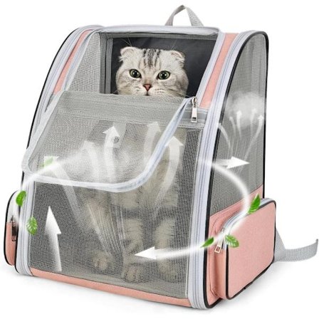 Katte- & Hunderygsæk / Kattepose – Transporttaske til Kat & Hund op til 8 kg, Åndbar Kæledyrstaske_TF_TF