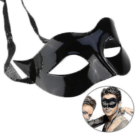 Maskeradkostym Mask Svart För Män Kvinnor Fest Bal Halloween Mask (d-583-a)