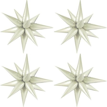 IC 50 kpl Räjähdys tähti foliopallot - 12 kpl tähtipallot, Hopeinen Starburst Cone Mylar Pallon Spike Pallon Juhlatarvikkeet Joulu
