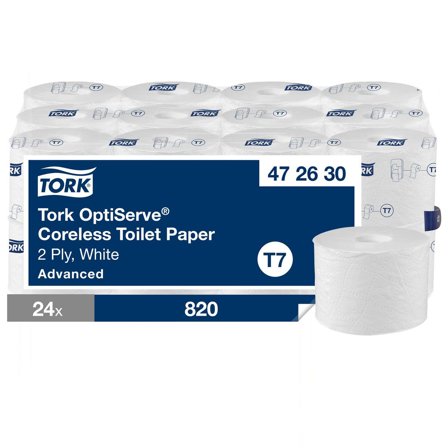 TORK Toalettpapper T7 Advanced OptiServe Coreless 2-lag vit 24/krt - Lyreco - Städ och hygien - Toalettpapper och torkpapper - Toalettpapper - rulle