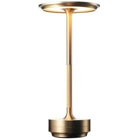 Ledningsfri bordlampe, dæmpbar, vandtæt, metal, USB-genopladelig bordlampe (guld)